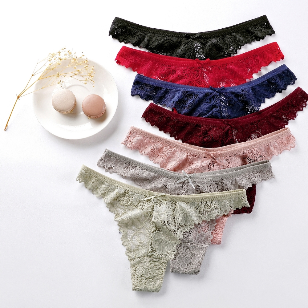 7 packs Women Lace Thong Panties Panty lingerie